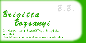 brigitta bozsanyi business card